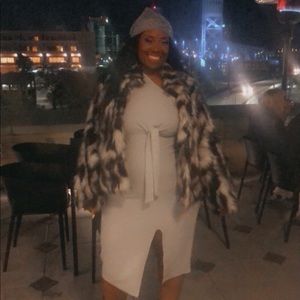 One shoulder silver plus size dress